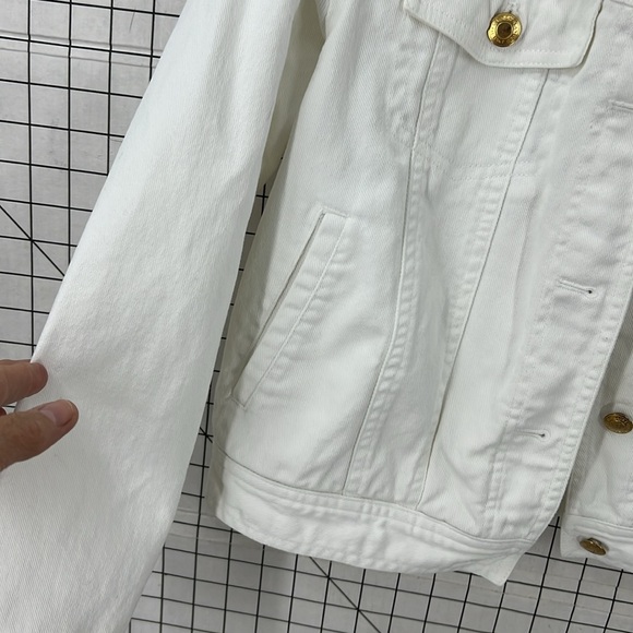 Lauren jeans, Ralph Lauren, white denim trucker jacket SP - Picture 6 of 11